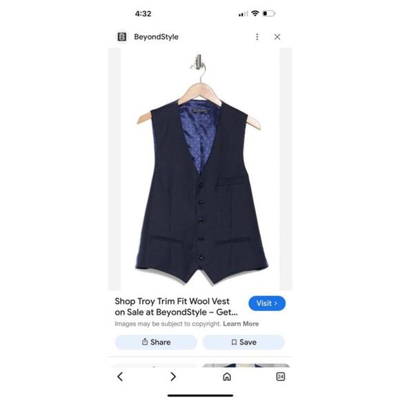 Ted Baker Troy Fine Italian Wool Vest/Waistcoat NWT - Picture 6 of 16